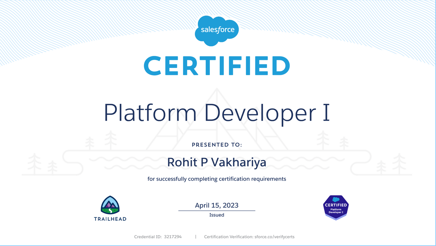 Salesforce Certified Platform Developer I